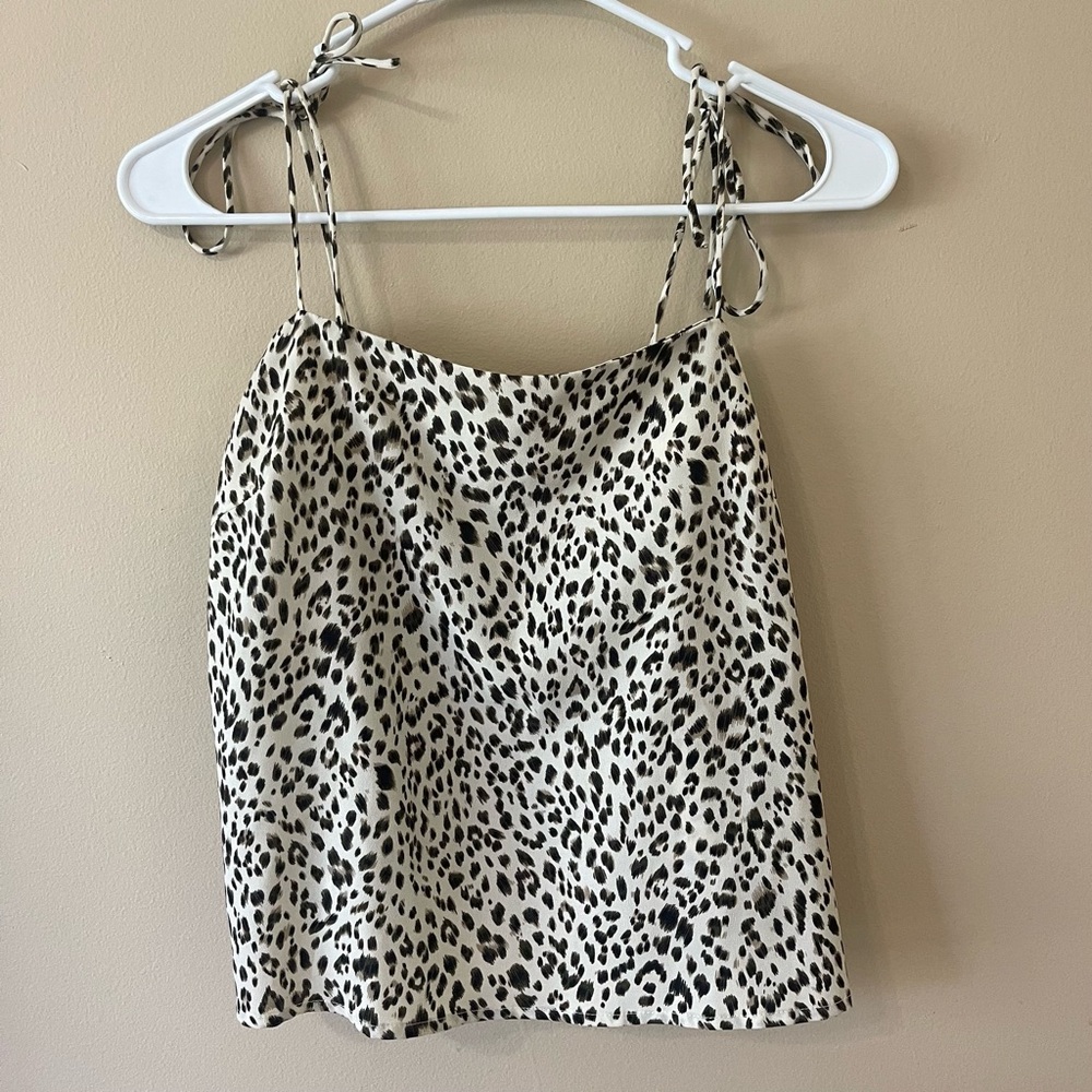Lush Cheetah Tank Top with Bow Straps